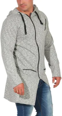 Obrázek produktu pro Herren Hoodie Sweatjacke Kapuzenpullover Mikina; Grau S