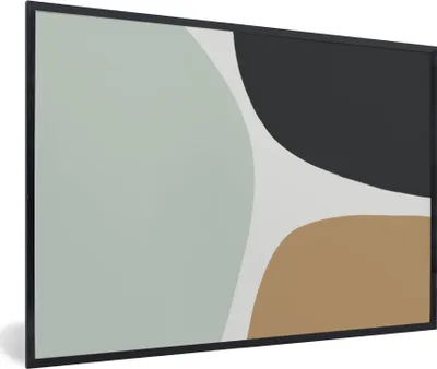 Produktbild von MuchoWow® Gerahmtes Poster Pastell - Minimalismus - Gestaltung 60x40 cm - Poster mit Schwarzem Bilderrahmen Wandposter Rahmen Foto Bilder - Printing - Wanddeko Schlafzimmer