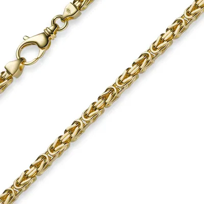 Produktbild von 3,5mm Kette Halskette Königskette aus 585 Gold Gelbgold 50cm Uni Goldkette