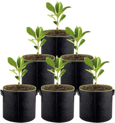 Produktbild von Famanu Pflanzsack Vliesstoff, 6 Stück, 11 Liter, 19 Liter, 26,5 Liter, 37,5 Liter - für Gemüse und Kräuter