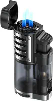Obrázek produktu pro Zapalovač Jet Flame, odolný proti větru, plynový, doplňovací, vhodný pro venkovní použití (prodáván bez plynu)