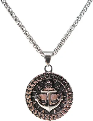 Produktbild von Lederkette Edelstahl 316 ANKER AMULETT 60 cm Edelstahlkette