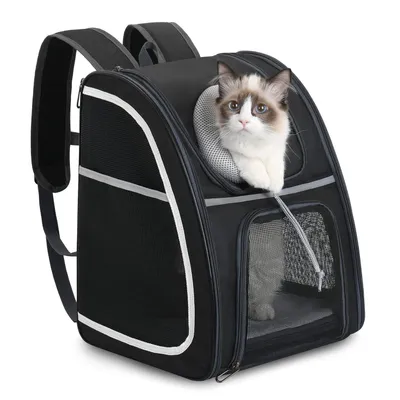 Produktbild von Haustier Rucksack, Rucksack für Hund Katze, Hunderucksack, Katzenrucksack, bis 9kg, für kleine, mittelgroße Hunde, Katzen