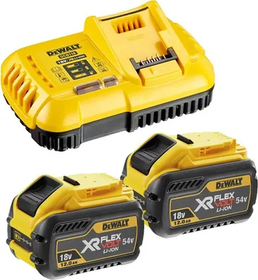 Image de Pack énergie XR Flexvolt 2x 18V/54V 12Ah/4Ah + Chargeur - DEWALT - DCB118Y2-QW