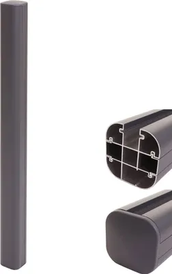Obrázok produktu pre Hliníkový stĺpik Sarthe WPC plot, stĺpik, zásuvný systém ~ 98cm, sivý