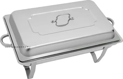 Image de Chauffe-plat, acier inoxydable, grande capacité, argent