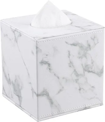 Imagen del producto de Caja cuadrada de mármol para pañuelos de papel