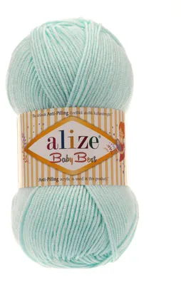 Produktbild von 100g Strickgarn ALIZE Baby Best uni Babywolle Wolle Antipilling, freie Farbwahl