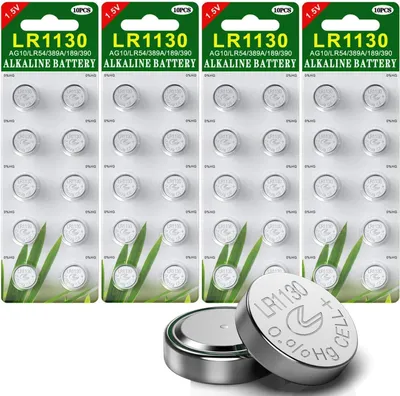 Produktbild von 40 Stück AG10 LR1130 1.5V Alkaline Knopfzelle Batterien ohne Quecksilber