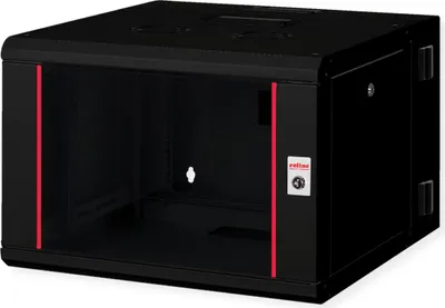 Produktbild von ROLINE 19-Zoll Wandgehäuse Pro 7 HE, 600x600 BxT zweiteilig schwenkbar schwarz