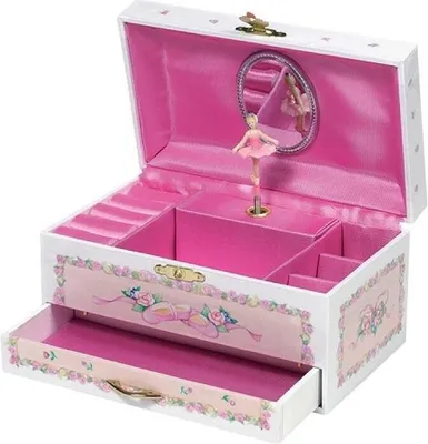 Produktbild von goki 15348 Musikspieldose Ballerina IV, Melodie: Schwanensee, rosa
