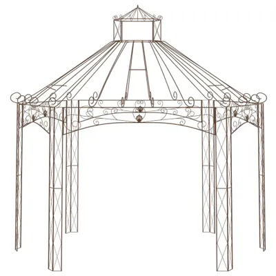 Immagine prodotto di Padiglione da Giardino Marrone Anticato 400x258x378 cm in Ferro