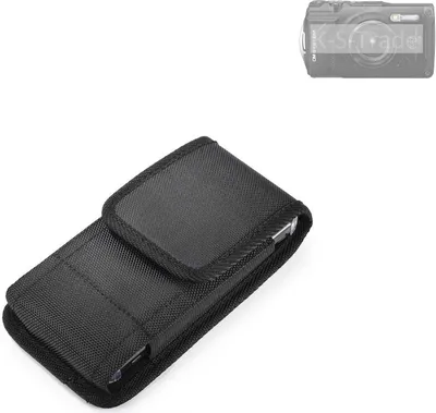 Produktbild von Holster Gürteltasche kompatibel mit OM System TG-7 Holster Gürtel Tasche wasserabweisend Handy Hülle Schutz Hülle Outdoor schwarz K-S-Trade