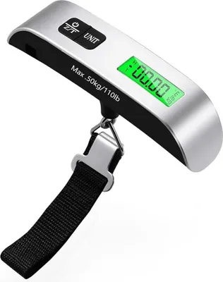 Produktbild von Kofferwaage Digital mit Haken Gepäckwaage Travel Tragbare Hängewaage Funktion Praktisch für Reisen Freien bis 50KG