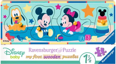 Image de 4 Teile Ravensburger Kinder Puzzle mon premier bois Disney Babys 03238
