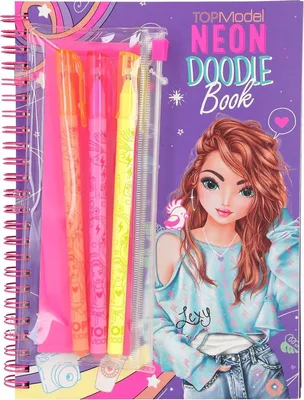 Image de Top Model Album à colorier Neon Doodle