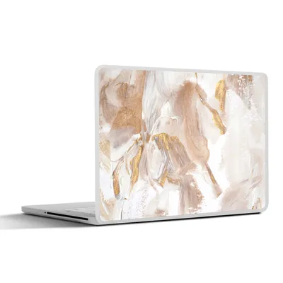 Produktbild von MuchoWow® Laptop Aufkleber Sticker Cover Farbe - Weiß - Abstrakt 31x22.5 cm - Laptop-Deko