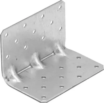 Produktbild von 20x Schwerlast-Winkelverbinder mit Sicke 65x65x100mm verzinkt Bauwinkel Steg KPK