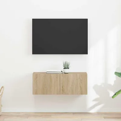 Produktbild von "Schlussverkauf" TV-Wandschrank 2 Stück - WohnzimmerTV-Möbel/TV-Tisch - Sonoma 60x31x29,5 cm Holzwerkstoff  C14450