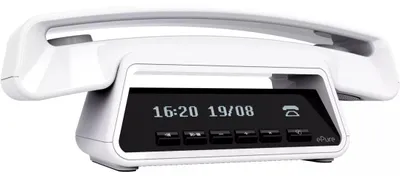 Image de Téléphone Sans Fil Blanc ePure Premium V3 Voice - Clavier EU, Son HD, Design Élégant