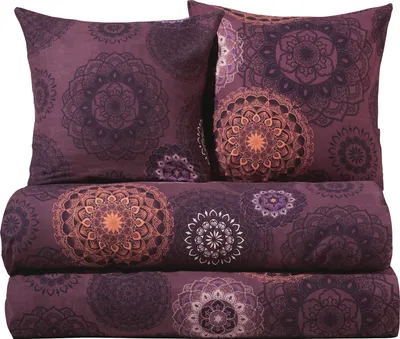 Produktbild von Erwin Müller Bettwäsche Sparpaket 4-teilig aubergine 2x 135x200 cm + 2x 80x80 cm