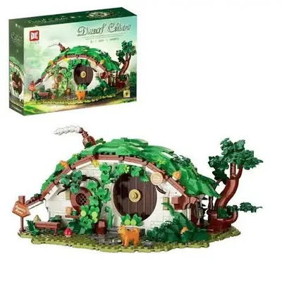 Zdjęcie produktu dla DK 6031, Domek Krasnoludów z oświetleniem – 1088 elementów – Dom z klocków konstrukcyjnych, motyw fantasy