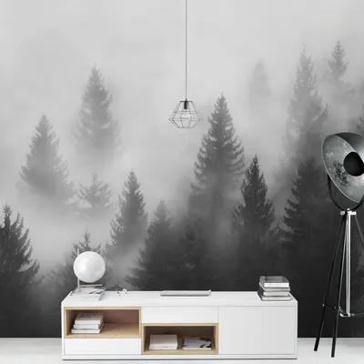 Produktbild von Fototapete Wald - Vliestapete - Bildtapete UV-beständig Design Motiv Wandtapete geruchsfrei