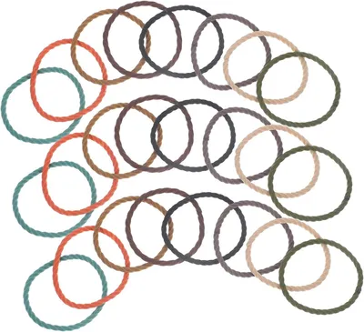 Produktbild von 150 Stück elastische Haargummis in Schwarz für Frauen und Teenagerinnen
