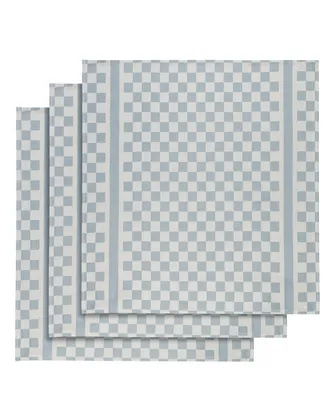 Produktbild von küchentuch 65x70 cm Baumwolle weiß/blau 3 Stück