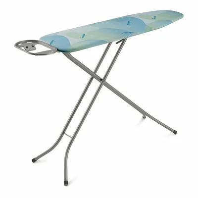 An ironing board is shown against a white background.