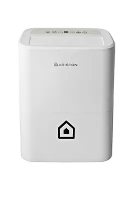A white Ariston dehumidifier is shown against a white background.