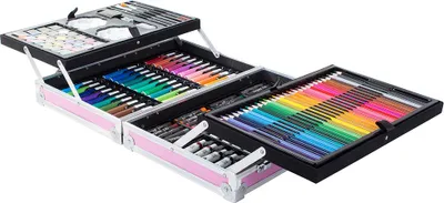 Obrázek produktu pro Verk 18229 Velká sada v kufříku pro malé malíře 145 ks růžová