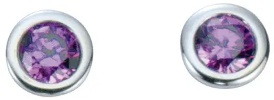 Produktbild von Miamar 01.1097L Damen Ohrstecker Silber Zirkonia lila