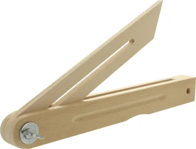 Produktbild von hedue® Buchenholzschmiege - Winkelschmiege aus Buchenholz, Schmiege Winkelmesser 60 cm