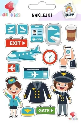 Image de Autocollants pour enfants « À l'aéroport » - All4Kids