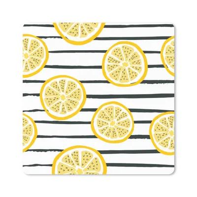 Produktbild von MuchoWow® Mauspad Mousepad Zitrone - Sommer - Pastell 30x30 cm - Mousepads - Maus Mat - Pad - Mausunterlage - Gaming