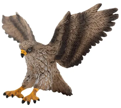 Produktbild von Bullyland 69385 - Spielfigur Mäusebussard, ca. 11,4 cm große Tierfigur, detailgetreu, PVC-frei, ideal als kleines Geschenk für Kinder ab 3 Jahren