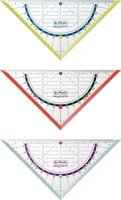 Produktbild von Geometrie-Dreieck my.pen 16cm Kunststoff farbig sortiert Packung mit 9 Stück