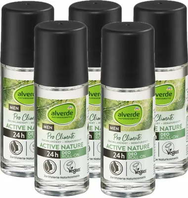 Produktbild von 5 x alverde MEN - Deo Roll-On Deodorant Active Nature (5 x 50 ml)