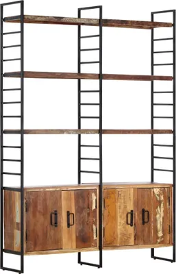 Immagine prodotto di Maison Exclusive - Libreria a 4 ripiani 124x30x180 cm in legno massello di recupero
