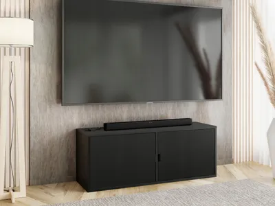 Produktbild von KierMoebel Tv Schrank LUNO 2, Modern Lowboard Schwarz 104,9x42x38,8 cm