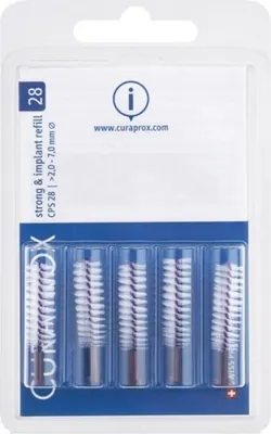 Immagine prodotto di Scovolini interdentali di ricambio per la pulizia degli impianti Strong & Implant Purple (Refill) 28 CPS 28 5 pz