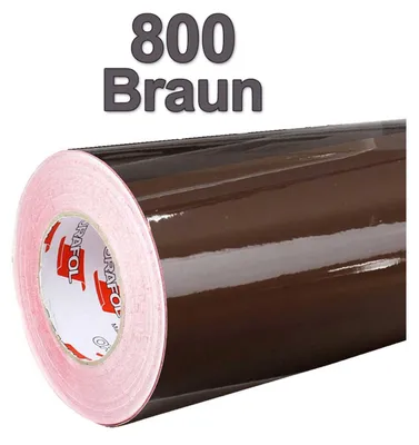 Produktbild von (5,60€/m²) Oracal® Möbelfolie Glanz 800 Braun Glanz 63 cm Breite Laufmeterware selbstklebende Folie Plotterfolie Klebe Folie Oracal 621 Küchenfolie