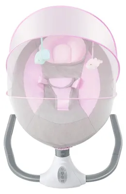 Image de Fauteuil à bascule pour bébé, balancement automatique, télécommande, rose