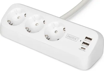 Immagine prodotto di DIGITUS Steckdosenleiste 2x + 2USB 1,5m 12W 30W weiß