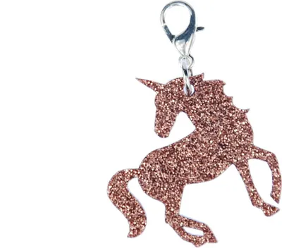 Produktbild von Einhorn Charm Anhänger Bettelarmband Miniblings Charms Fantasie Unicorn Glitzer
