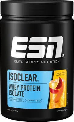 Productafbeelding van ESN ISOCLEAR Whey Isolate Mango Peach Iced Tea (908 gr)
