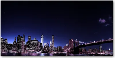 Produktbild von Tulup Glas-Bild -140x70- Wandkunst Dekorative Wand für Küche & Wohnzimmer - Sehenswürdigkeiten & Architektur - Brooklyn-Brücke - Blau