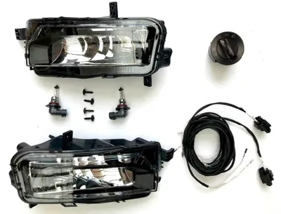 Produktbild von Nebelscheinwerfer Komplettset Nachrüstung NSW Set Schalter sw passend für VW T6