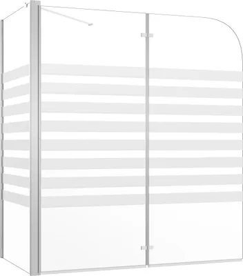 Image de vidaXL Paroi de douche 120x68x130 cm verre trempé rayé